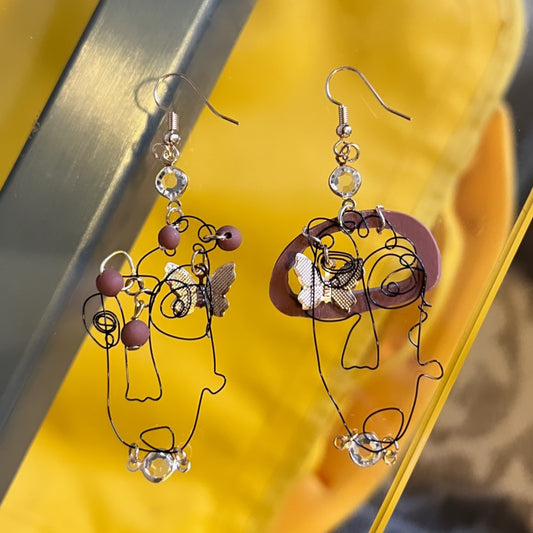 Butterflies On The Brain Earrings