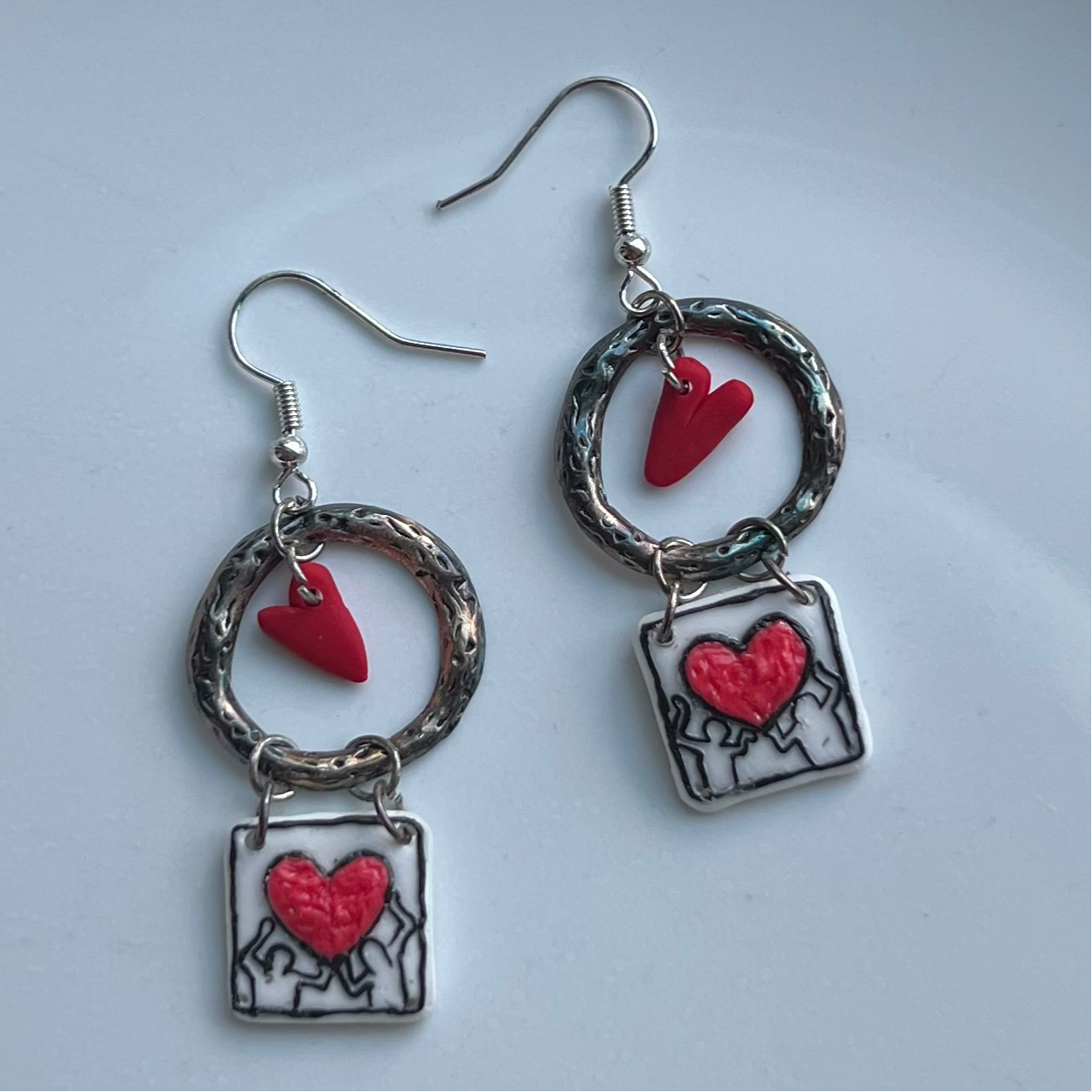 Red Hearts Earrings