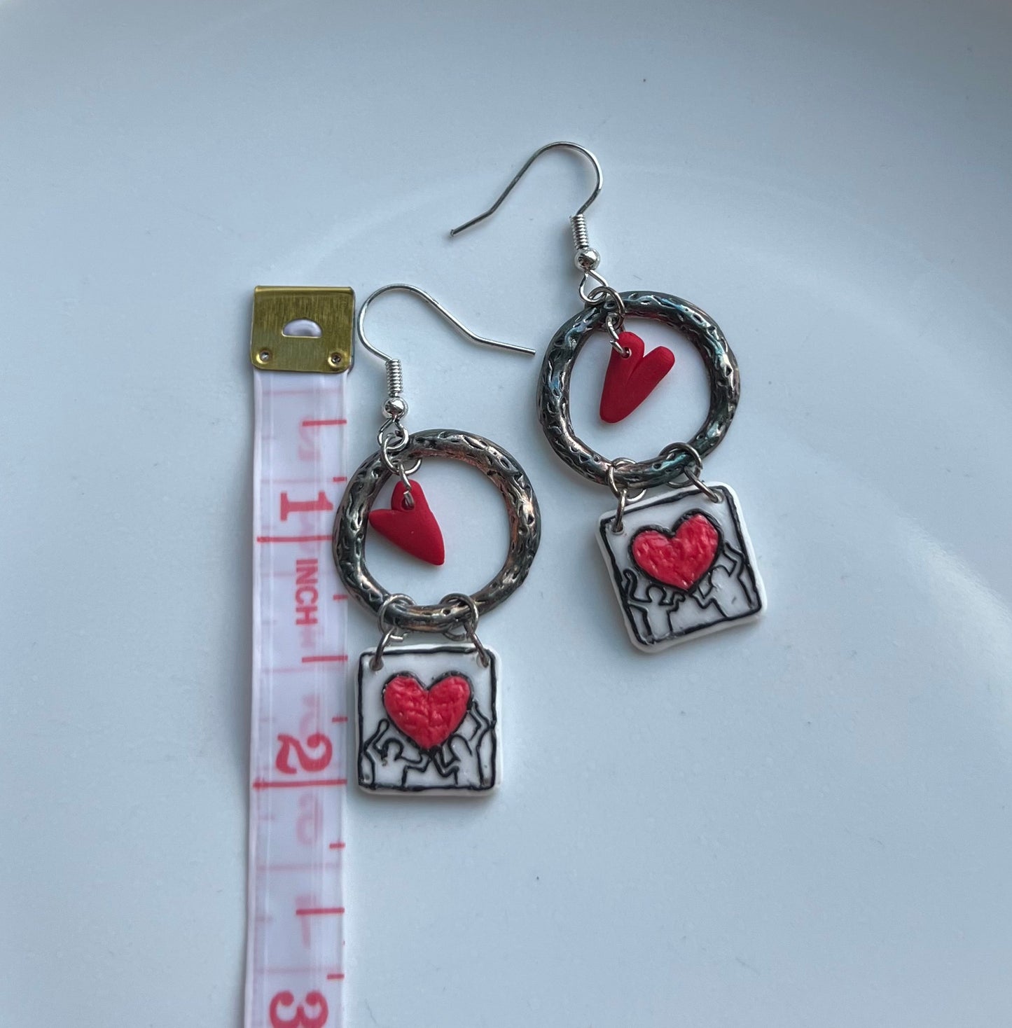 Red Hearts Earrings