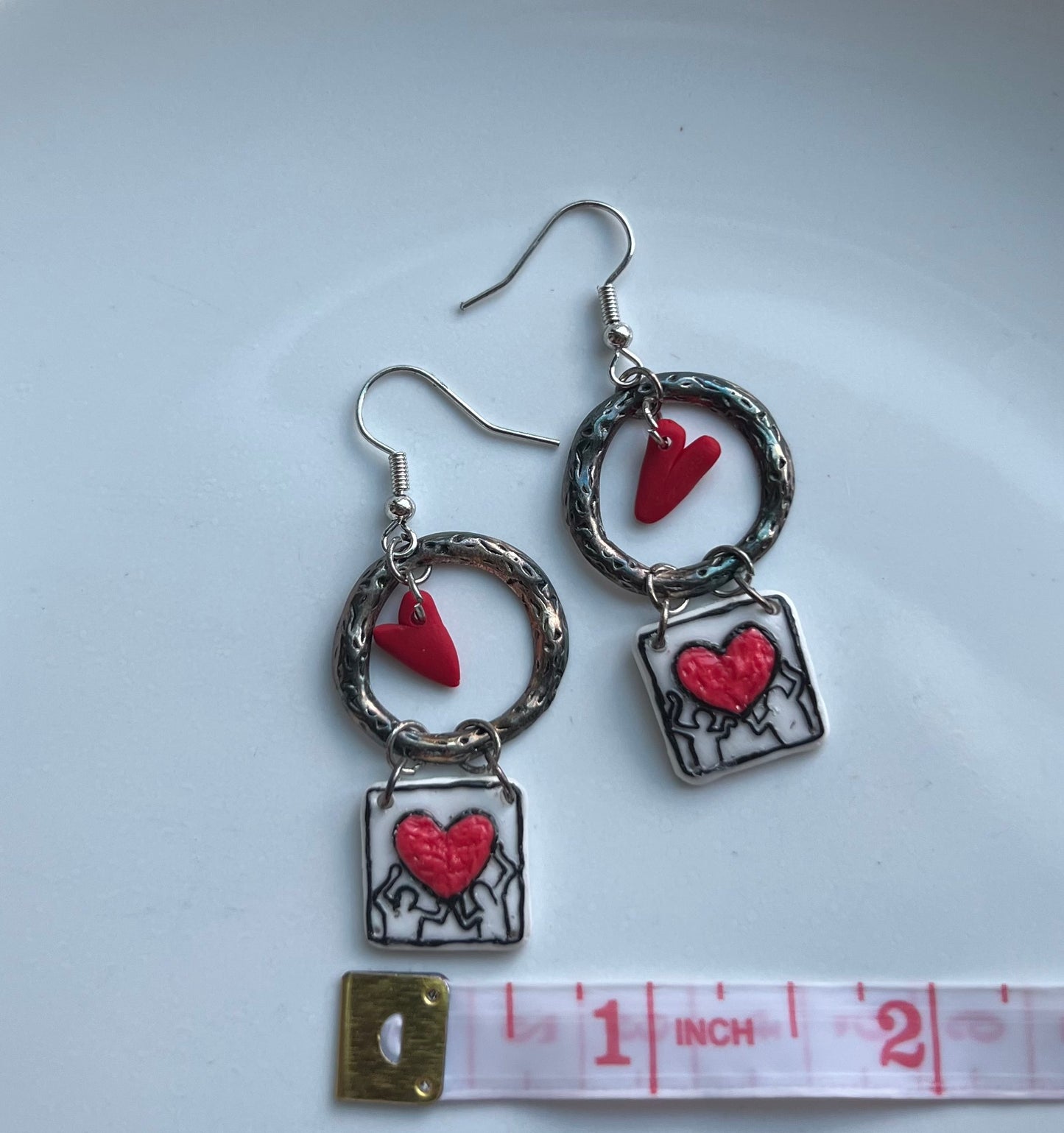 Red Hearts Earrings